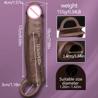 Manchon pénien en silicone pour hommes, pour épaissir et agrandir, 100% étanche, doux, ouvert, sensation de peau réelle LM-CT608-4