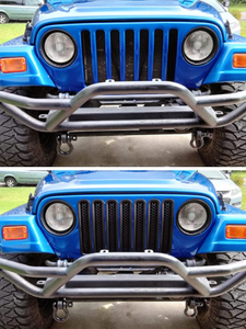 7 pièces Inserts de calandre avant noirs en nid d'abeille à clipser pour <span class=keywords><strong>Jeep</strong></span> <span class=keywords><strong>Wrangler</strong></span> <span class=keywords><strong>TJ</strong></span> & Unlimited 1997-2006 - Product Image 5