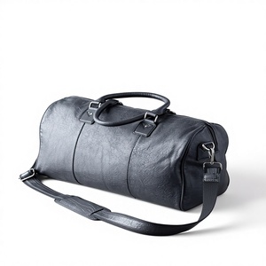 Sac de voyage en cuir véritable gris pour homme, résistant à l'eau, écologique, grand sac de week-end, sac de sport, sac de voyage, sac de nuit, fermeture éclair - Product Image 1