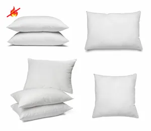 UK Market Flame Retardant Bedding pillow (BS 7175) 100% fire proof polyester fiber and covers rectangle shape fire retardant bed