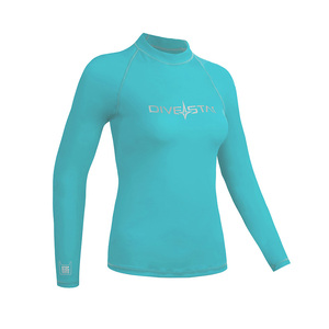 DIVESTAR مخصص حارس الطفح الجلدي UPF 50 + SPF حماية فوق البنفسجية طويلة الأكمام سريعة الجفاف المشي لمسافات طويلة تصفح الغوص قميص السباحة - Product Image 4