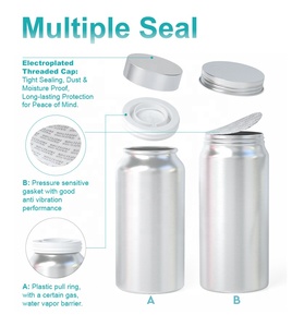 Botella de Aluminio Personalizada, Lata Metálica Resistente para Envasado de Cápsulas de Suplementos para el Cuidado de la Salud con Tapa de Rosca y Anillo de Apertura, 160 ml, 200 ml - Product Image 5