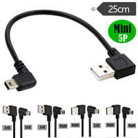 Cable de Carga y Sincronización de Datos Micro-USB Macho de Alta Velocidad de 20 CM con 5 Pines de Cobre Estañado para Teléfonos Móviles y Dispositivos Android