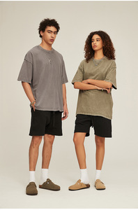 T-shirt Hip Hop Unisexe de Haute Qualité, Vente en Gros, Fabrication sur Mesure, 100% Coton, Lavage à l'Acide, T-shirt Vintage Personnalisé - Product Image 5