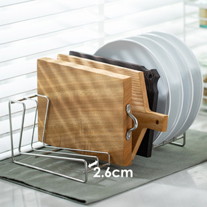 Estante de almacenamiento redondo de acero inoxidable 304 para platos de cena, estante de secado de cocina, estante para platos, estante pequeño para tabla de cortar - Product Image 1