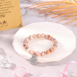 <strong>Teacher</strong> Appreciation Gifts, Natural Stone <strong>Bracelet</strong> for Appreciation <strong>Teachers</strong>' Day and Back-to-School Day From Student - Product Image 2