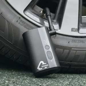 ROCKBROSスマートミニ電気高圧自転車バイクポンプ車のタイヤと自転車用のポータブルエアインフレータポンプ