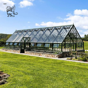 Serre en verre victorienne noire BLVE pour jardin extérieur, véranda ornée en fer forgé pour terrasse sur <span class=keywords><strong>le</strong></span> toit - Product Image 3