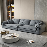 Ensemble de canapés de luxe modernes en forme de L, style nordique contemporain, pour salon, gris
