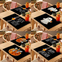 Napperon imprimé Halloween antidérapant et isolant thermique, idéal pour la décoration de table à la maison ou dans les restaurants occidentaux – Vente chaude
