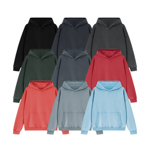 Custom Logo Unisex Multi Color Acid Wash Heavyweight Cotton Oversized Pullover Hoodie Plain Boxy Fit Drop Shoulder Hoodie - Product Image 5