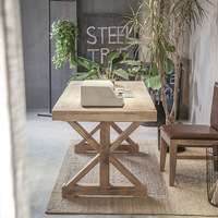 Bureau d'ordinateur en bois massif de style chinois moderne Bureau d'écriture en pin à la maison Bureau en bois simple Table longue de bureau