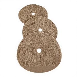 Tapis rond simple en fibre de coco avec trou central, écologique, résistant aux intempéries, en coco naturel brun, pour couverture de sol de jardinage domestique - Product Image 1