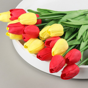Tacto real de alta calidad pu tulipán decoración del hogar EVA sensación <span class=keywords><strong>calla</strong></span> para decoración de boda ramo de tulipán - Product Image 4