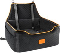 Siège de voiture pour chien certifié luxe, pour chiens de grande/moyenne taille, amovible, lavable, imperméable, en velours, mousse à mémoire de forme, toutes saisons, siège surélevé