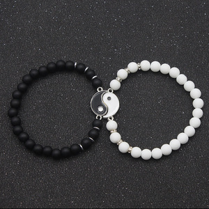 Taiji Couples Bracelet Réglable Chaîne Bracelet avec Tai Chi Yin Yang Alliage Bracciale a catena Bangle regolabile per coppie - Product Image 4