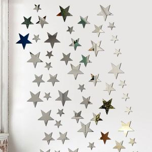 20pcs <b>Stars</b> Acrylic Mirror <b>Wall</b> <b>Stickers</b> 3D Acrylic Mirror <b>Wall</b> Decorations Removable <b>Stars</b> <b>Stickers</b> Art Decal for Bedroom - Product Image 2