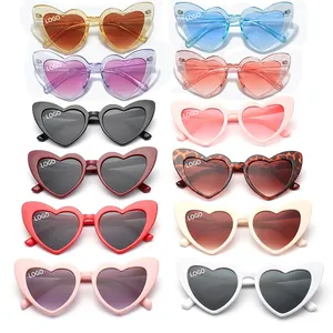 Custom trend Heart Sunglasses Gifts fashion Maid of Honor Gifts colorful Women's sunglasses wholesale party glasses heart