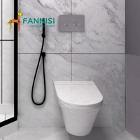 Sanitaires, cadre en acier inoxydable, toilettes murales, réservoir d'eau, réservoir de chasse d'eau encastré