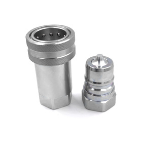 ISO-7241-A 1/2 inch thép không gỉ/Thép <span class=keywords><strong>BSP</strong></span>/<span class=keywords><strong>NPT</strong></span> chủ đề nhanh chóng ngắt kết nối phụ kiện ống thủy lực & máy xúc nhanh chóng Coupler - Product Image 3