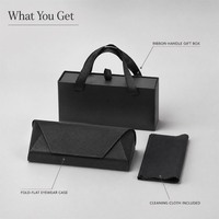 Étuis de protection rigides personnalisés tendance, motif uni, 7-7,9 pouces, faits à la main, pour lunettes de soleil et lunettes, emballage tiroir – Vente chaude