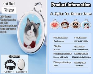 Mini Rastreador GPS para Mascotas, Resistente al Agua IP67, con Alarma SOS y Control por Aplicación de Rastreo en Tiempo Real, Dispositivo Antipérdida para Perros y Gatos - Product Image 6