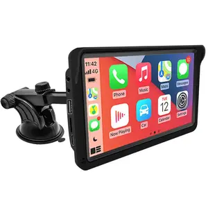 Toptan 7 "HD araba Stereo taşınabilir kablosuz dokunmatik ekran Apple CarPlay ve Android otomatik otomatik multimedya oynatıcı