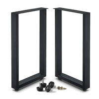 Pied de meuble en métal incliné, Support de placard et Table basse, Protection des pieds, 100-400mm, 1 ou 4 pièces