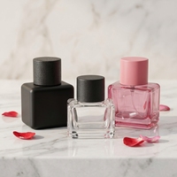 Botol Parfum Kaca Kosong, Botol Mini Isi Ulang dengan Tutup Sekrup untuk Penyimpanan Minyak Esensial Kosmetik