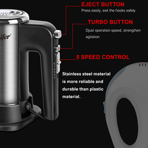 Sonifer SF-7022 trứng Beater Whisk 300W 5 tốc độ động cơ với cơ sở lưu trữ đa chức năng điện cầm tay bánh trứng máy trộn thực phẩm - Product Image 4