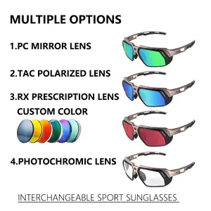 Gafas de sol con lente de espejo óptico RX de diseñador universal lentes recetados directamente a TR90 marco deportes bicicleta gafas