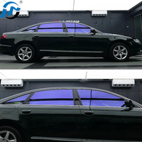 VLT80 % Emperor Film tenaga surya ungu, stiker pelindung jendela samping depan mobil berubah warna Model X/Y/3/S