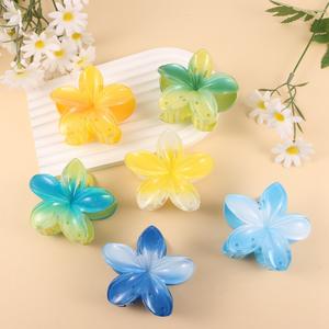 กิ๊บติดผมดอกไม้หลากสีสัน สไตล์วันหยุด รูปทรงไข่ แบบกิ๊บฉลาม - Product Image 1