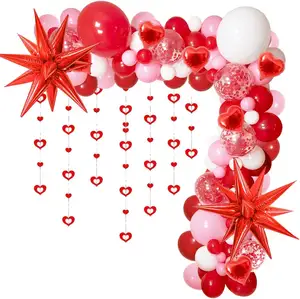 Valentine Backdrop Decoration Balloon Garland Arch Kits for Lover's Day Valentine's Day Photo Prop Proposal Decor Balloon