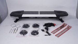 Barra Luminosa LED Ambra Lampeggiante da 900mm a Energia Solare, Omologata ECE R10, Faro di Emergenza per Ambulanze, Camion dei Pompieri e Veicoli di Soccorso - Product Image 2