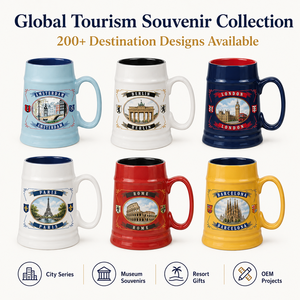 Chope à <span class=keywords><strong>bière</strong></span> en céramique souvenir d'<span class=keywords><strong>Amsterdam</strong></span>, personnalisée avec les monuments de la Hollande, en porcelaine, cadeau de voyage, OEM ODM, vente en gros - Product Image 5