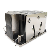 Refroidisseur de processeur pour serveur 2U 250W TDP avec caloducs pour processeurs Intel FCLGA 4189 Xeon Scalable, ailettes en aluminium soudées, solution de refroidissement par air