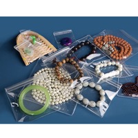 10*15cm clair PVC recyclable en plastique Transparent OPP sac réutilisable ligne de données pochette d'emballage pour collier de bijoux cosmétiques