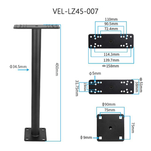 Velpaw Freestanding Monitor Mount Support Pole with Square Base, Heavy Duty Vertical Column <b>Stand</b> for POS Industrial Display - Product Image 3