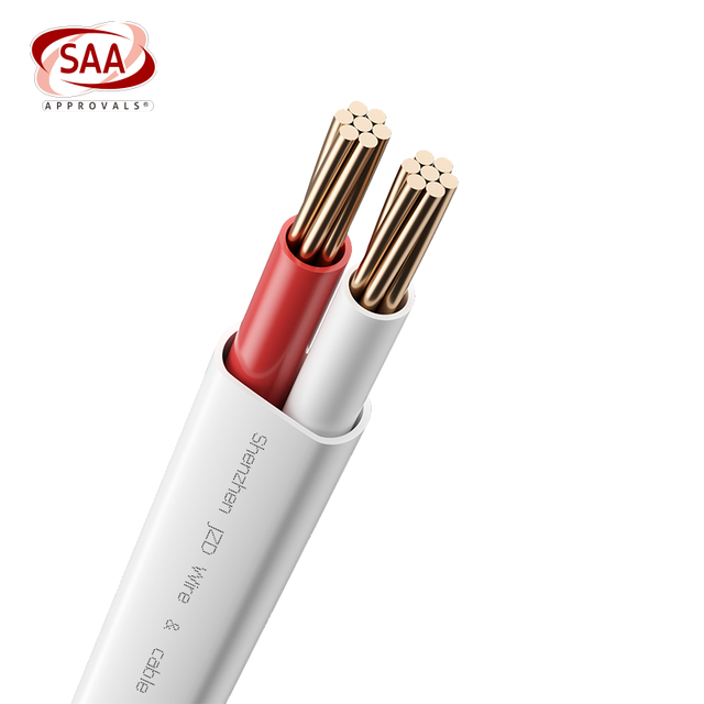 JZD SAA Certified Flat Cable Copper Core PVC Sheathed Wire Home Appliances Audio Lighting Power Control Twin and Earth Cable
