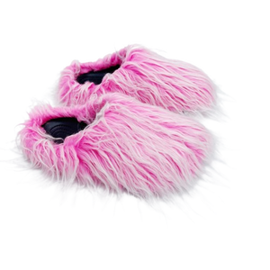 รองเท้าแตะขนฟูสีพื้น ลดราคาสุดฮอต สไตล์เก๋ ใส่สบาย เหมาะสำหรับเดินทาง ไซส์ใหญ่ แฟชั่นสำหรับผู้หญิง รองเท้าแตะปิดนิ้วเท้า - Product Image 2