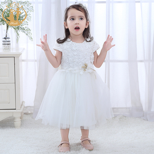 Agile 2025 Appliques a maniche a sbuffo in pizzo Tulle abiti da sposa per ragazze e ragazze da cerimonia per bambini abiti da comunione bianchi per bambini - Product Image 5