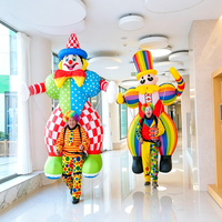 Costume de Clown Gonflable de 3,5 m avec LED, en Tissu Oxford, Marionnette de Défilé Facile à Installer pour Publicité