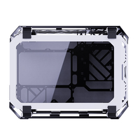 Lovingcool Nouveau Design Châssis de jeu de style ouvert Verre trempé Micro ATX Mini ITX Ordinateur Boîtier RVB Boîtier PC de bureau avec ventilateur