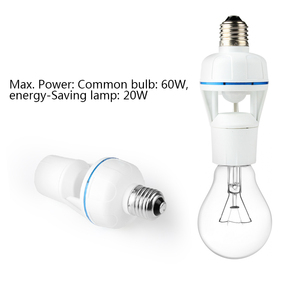 PIR motion sensor <span class=keywords><strong>E27</strong></span> <span class=keywords><strong>LED</strong></span> Ánh Sáng Đèn Cơ Sở Chủ Bóng Đèn Nhựa Ổ Cắm - Product Image 2