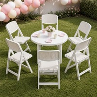 Chaise pliable en plastique moderne, durable, légère, sûre, écologique, portable pour enfants, événements, blanc, bleu, rose, intérieur, extérieur