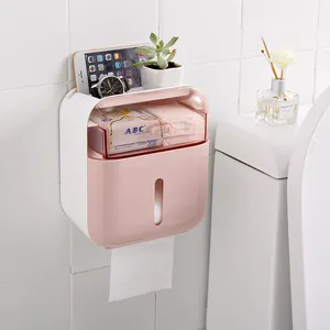 Оптовая продажа, пластиковый держатель для салфеток, настенный многофункциональный держатель для туалетной бумаги