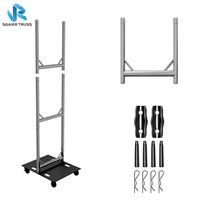 Truss de aluminio en forma de U Display Soporte publicitario negro Iluminación de escenario Truss