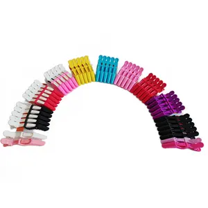 Pince à cheveux crocodile couleur bonbon pince à cheveux salon de coiffure teinture pince latérale ménage visage maquillage en plastique