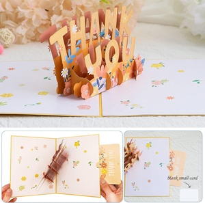 <span class=keywords><strong>Carte</strong></span> pop-up 3D de remerciement prête à être expédiée pour Thanksgiving et la Fête des Mères - Product Image 3